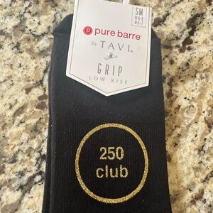 Pure Barre 250 club milestone socks. New w/tags